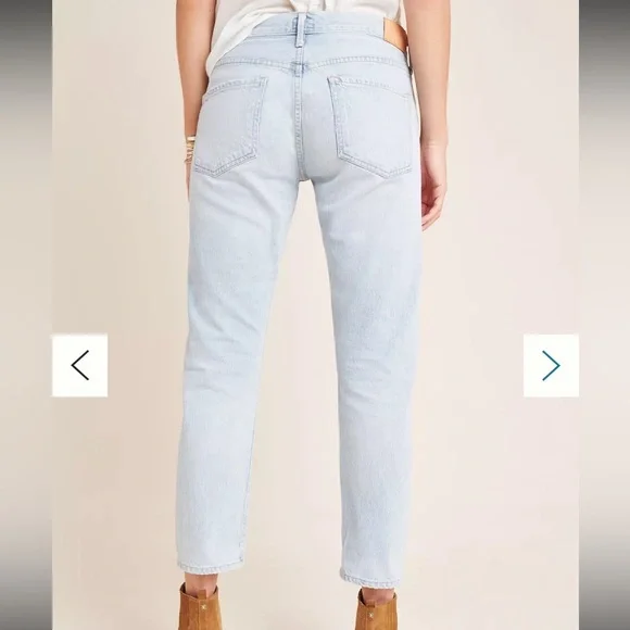 Citizens Of Humanity Emerson Embroidered High Rise boyfriend Slim Jeans 27 - Picture 3 of 16